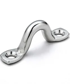PLASTIMO Pontet laiton chromé - Long entraxe: 35mm - Haut: 15mm