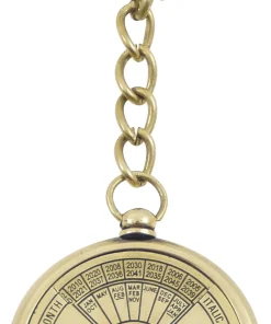 DéCOMARINE Porte clés calendrier perpetuel 50 ans - Laiton brillant