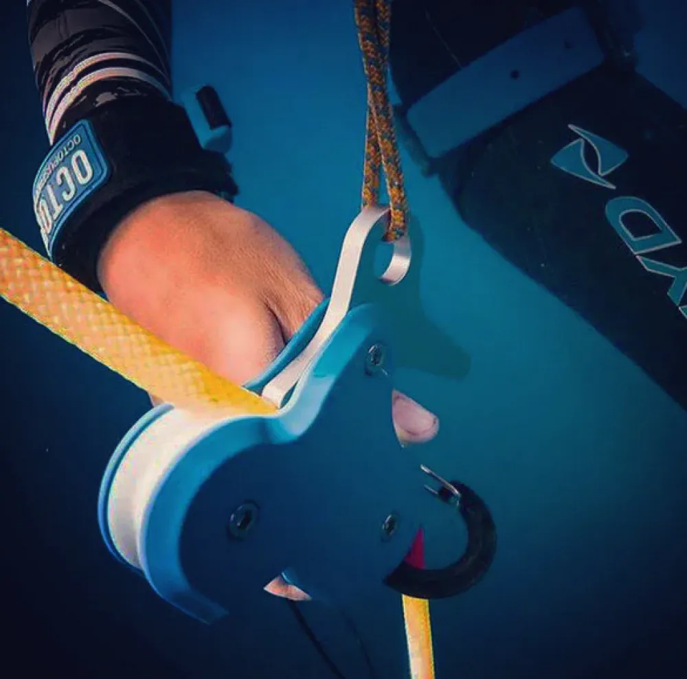 OCTOPUS FREEDIVING Poulie d'apnée XL Pulling Systeme Bleu
