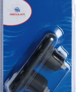 OSCULATI Interrupteur^Prise allume-cigares et double USB noire