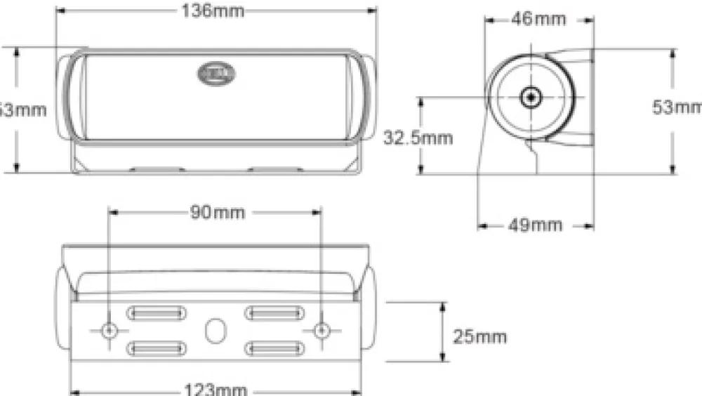 HELLA Projecteur de pont Marine Sea Hawk noir