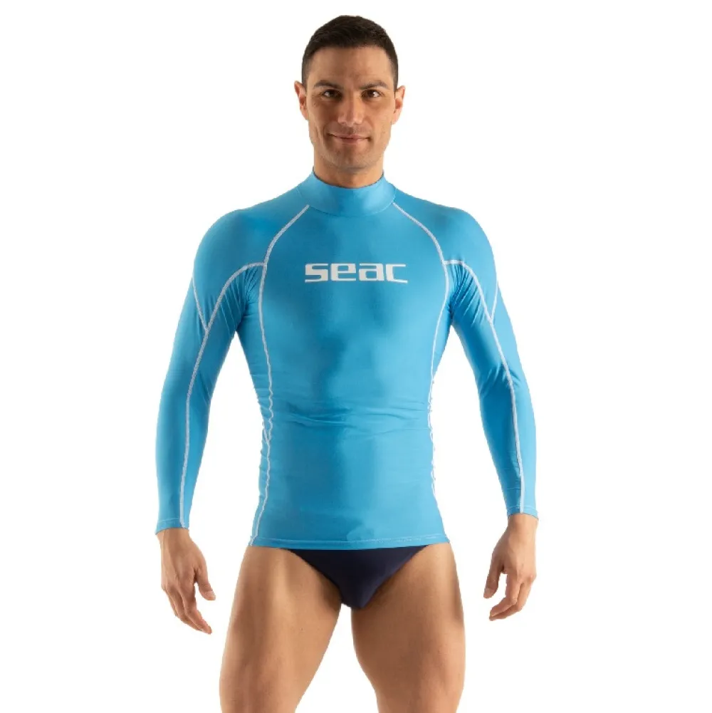 SEAC SUB Lycra & Rash Guard|Lycra Et Shorty^Rash guard Homme RAA Long Evo - Bleu Clair