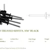SEA-LECT DESIGNS Accastillage Kayak De Pêche^Rivet Aluminium Noir Tête Bombée 3/16" Pack de 10