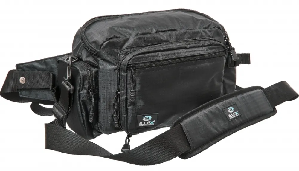 ILLEX Sacoche Fat Hip Bag Black| Bagagerie Carnassier|Sac De Pêche