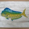 CAP VERT Art Aquatique & Sculptures|Art Aquatique & Sculptures^Sculpture Daurade Coryphène sur Cadre