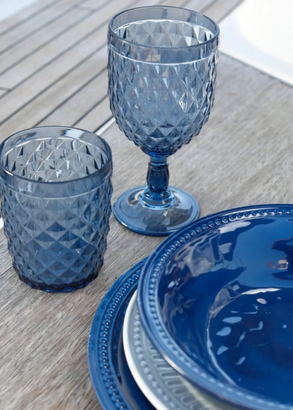MARINE BUSINESS Vaisselle^Set vaisselle - Collection Harmony Blue - 24 Pièces