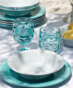 MARINE BUSINESS Vaisselle^Set vaisselle - Collection Harmony Acqua - 24 Pièces