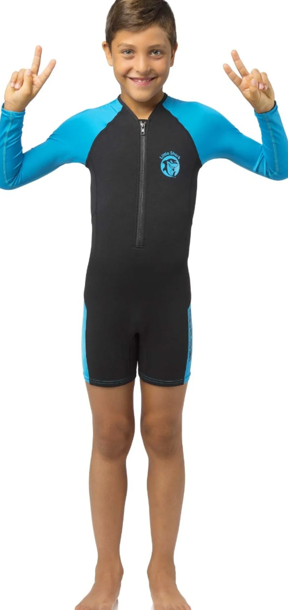 Enfant CRESSI-SUB Shorty de Natation enfant Cressi Little Shark L.S - 2 mm - Black/Blue