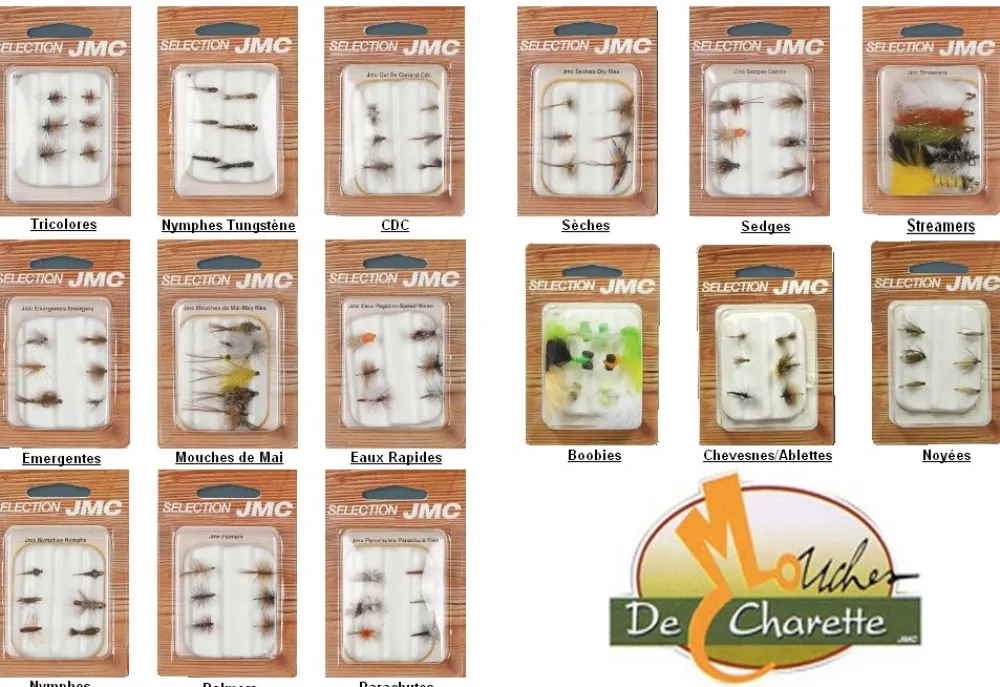 JMC & MOUCHES DE CHARETTE Sélection Mouches JMC Sèches| Mouches Montées