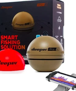 DEEPER Echosondeur|Echosondeur Float Tube^Sondeur CHIRP+ V2 avec support téléphone