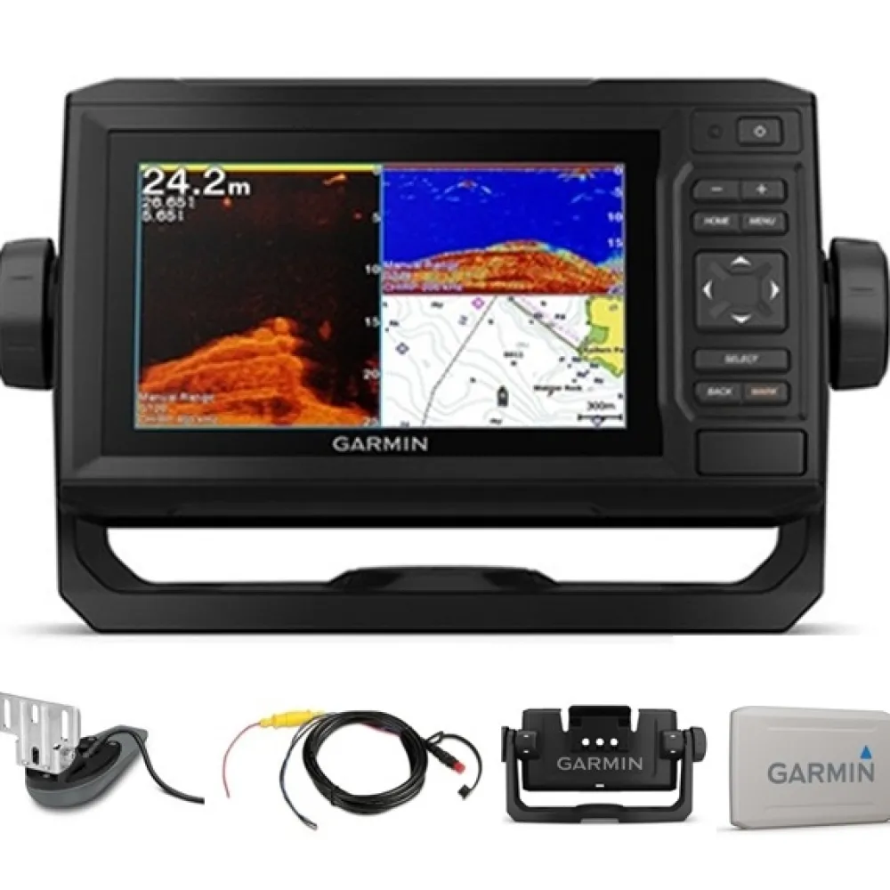 GARMIN Sondeur Gps^Sondeur GPS Echomap 62CV UHD + sonde 77/200/455/800 KHz