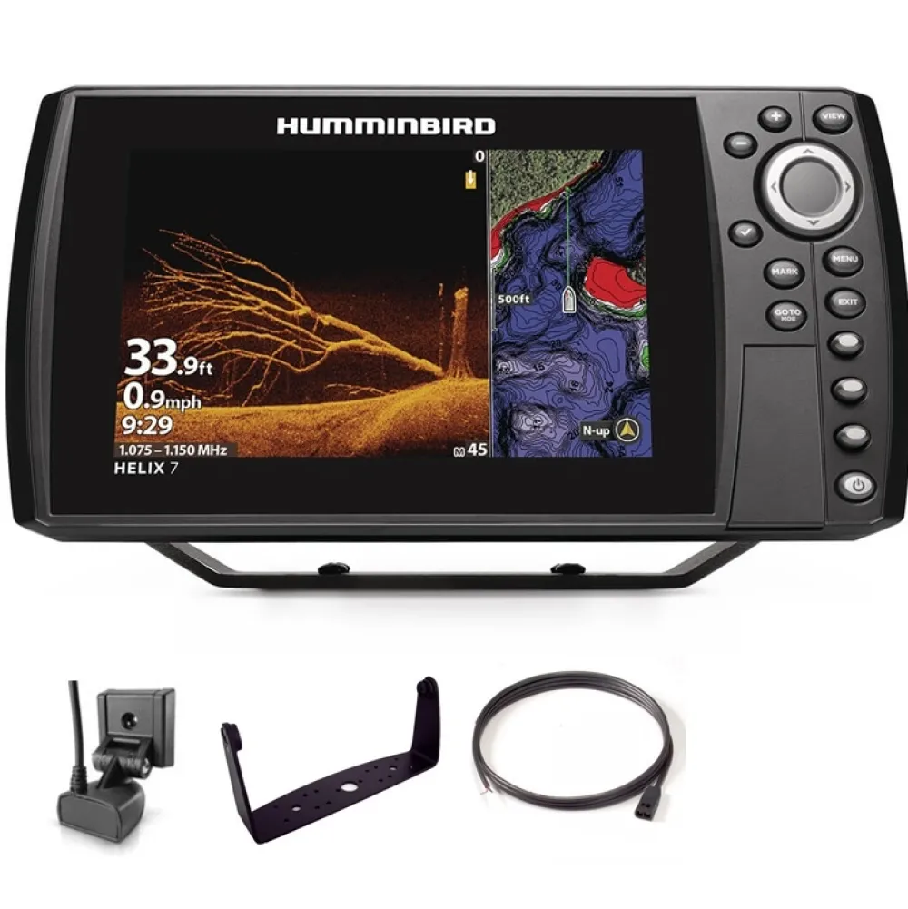 HUMMINBIRD Gps Marin|Sondeur Gps^Sondeur GPS Hélix 7 G4N CHIRP MEGA DI + Sonde 140/240/455/800/1200 KHz