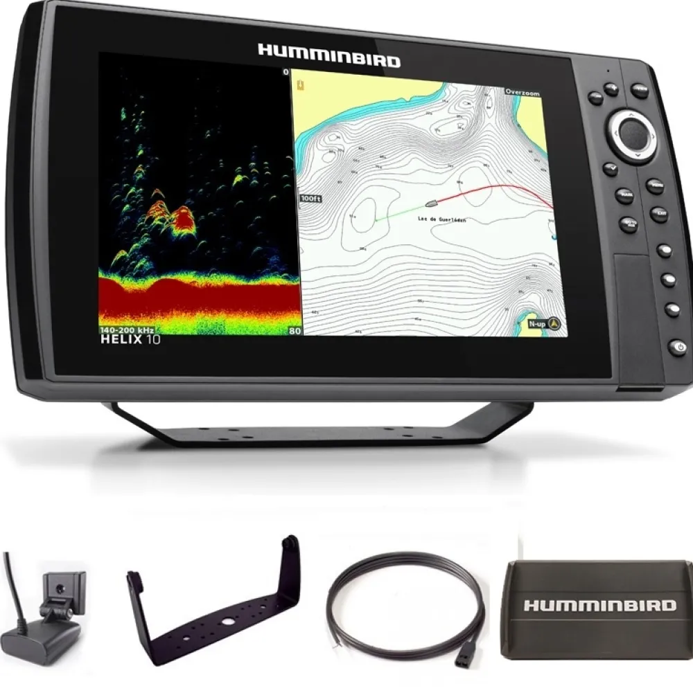 HUMMINBIRD Appareil Spécial Grand Fond|Sondeur Gps^Sondeur GPS Hélix 10 G4N CHIRP XD 2D + Sonde 50/200 KHz