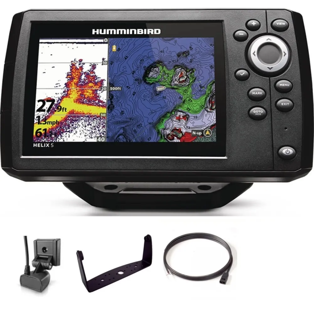 HUMMINBIRD Gps Marin|Sondeur Gps^Sondeur GPS Hélix 5 G3 CHIRP DS 2D + Sonde 140/240 KHz