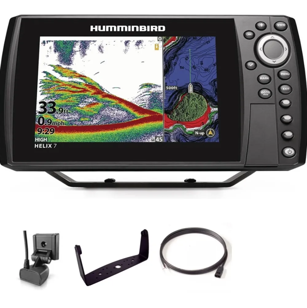 HUMMINBIRD Sondeur GPS Hélix 7 G4N CHIRP XD 2D + Sonde 50/200 KHz