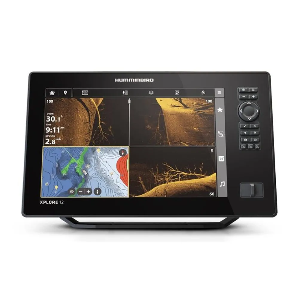 HUMMINBIRD Gps Marin|Sondeur Gps^Sondeur GPS Xplore 12 CHIRP MEGA SI + Sonde TA 140/240/455/800/1200 KHz