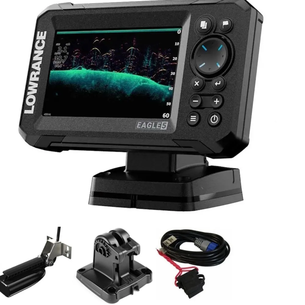 LOWRANCE Sondeur GPS Eagle 5 CHIRP HDI + Sonde 83/200/455/800 KHz