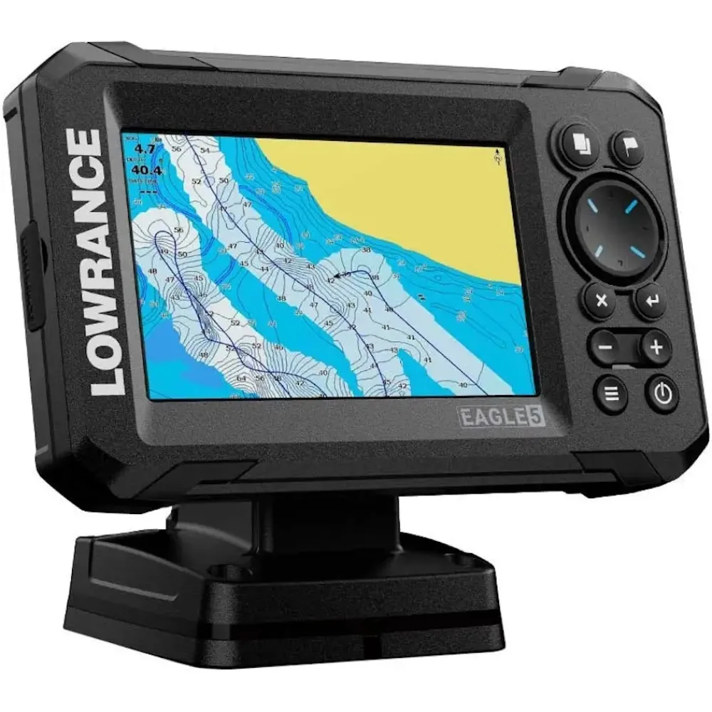 LOWRANCE Sondeur GPS Eagle 5 CHIRP HDI + Sonde 83/200/455/800 KHz