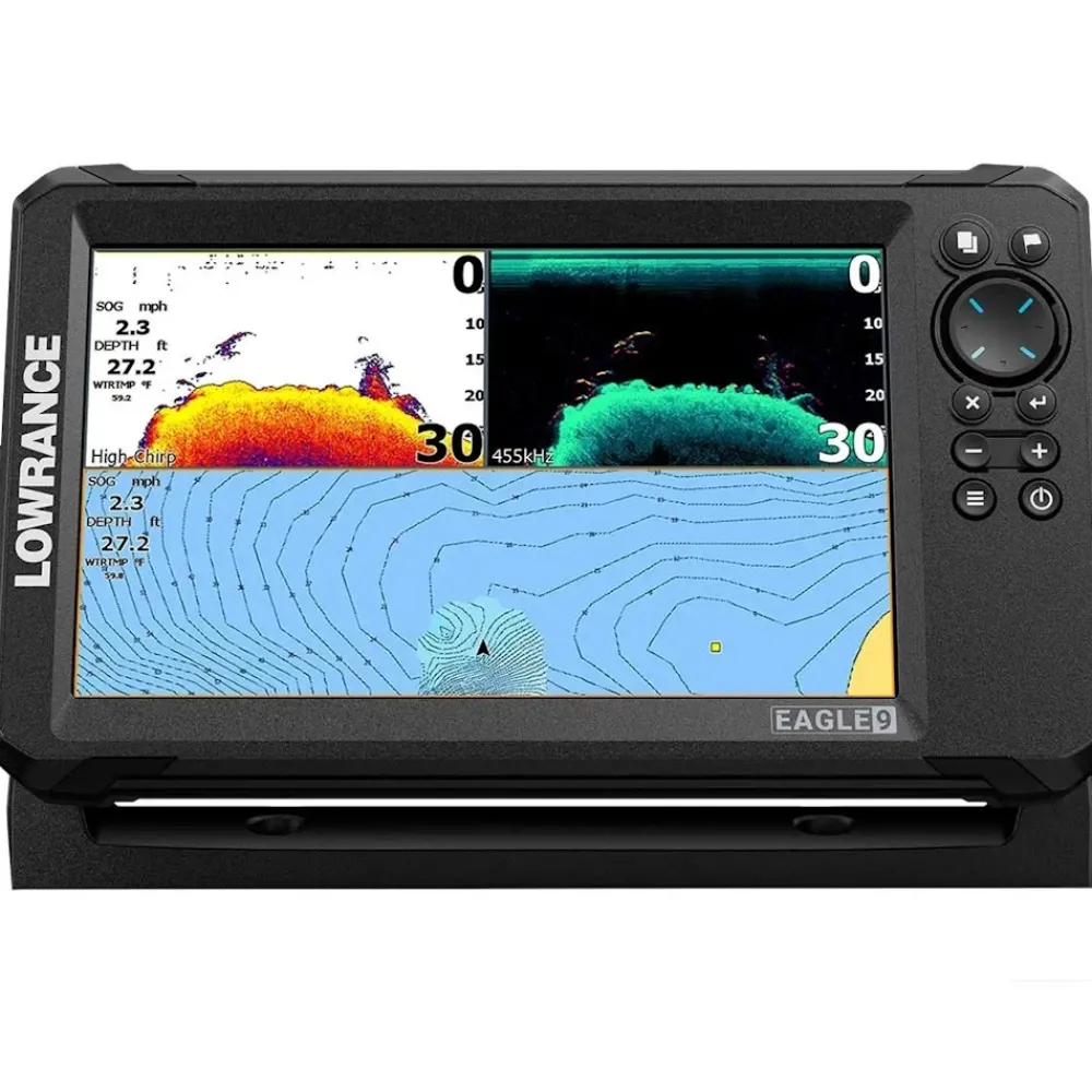 LOWRANCE Gps Marin|Sondeur Gps^Sondeur GPS Eagle 9 CHIRP HDI + Sonde 50/200/455/800 KHz