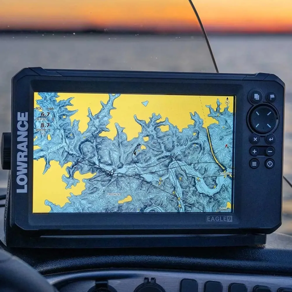 LOWRANCE Gps Marin|Sondeur Gps^Sondeur GPS Eagle 9 CHIRP HDI + Sonde 50/200/455/800 KHz