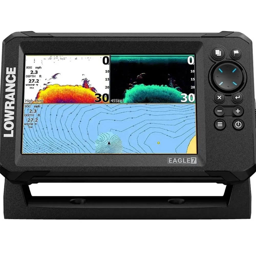 LOWRANCE Gps Marin|Sondeur Gps^Sondeur GPS Eagle 7 CHIRP HDI + Sonde 50/200/455/800 KHz