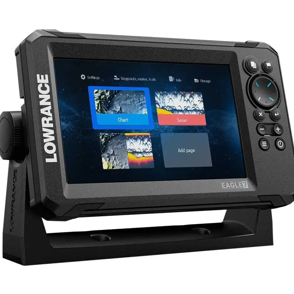 LOWRANCE Gps Marin|Sondeur Gps^Sondeur GPS Eagle 7 CHIRP HDI + Sonde 50/200/455/800 KHz