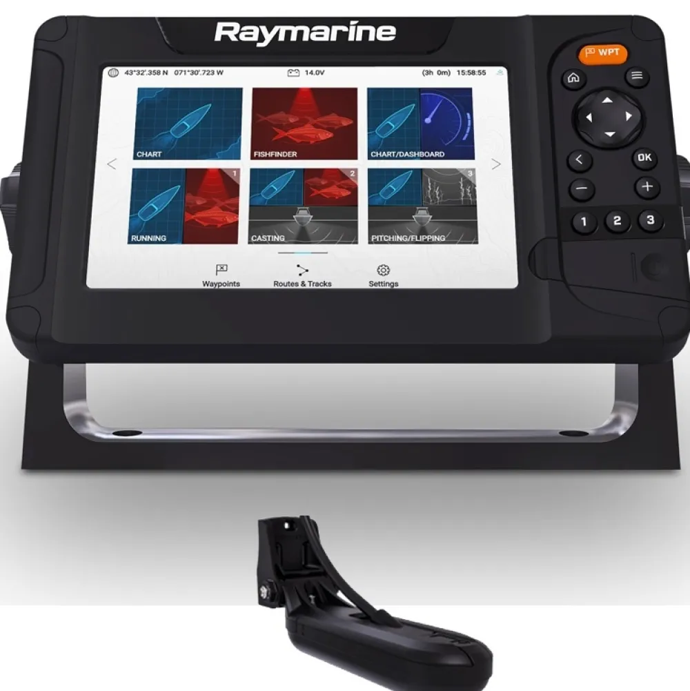 RAYMARINE Gps Marin|Sondeur Gps^Sondeur GPS Element 7 + sonde HV-100 200/350 kHz