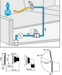 NUOVA RADE Robinetterie Extérieure, Lavage^Sortie d'eau boitier simple