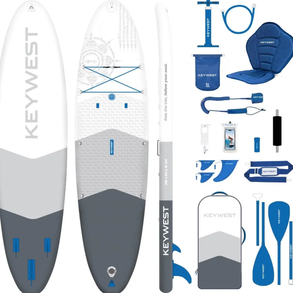 KEY WEST Sup Paddle Gonflable Classic Air 12.0 Cloud Full Pack| Paddle Gonflable