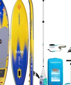 AQUATONE Sup Paddle Gonflable Touring Flame Fusion 3.0 12.6| Paddle Gonflable