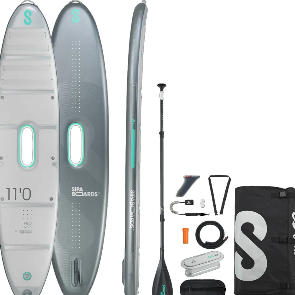SIPABOARDS Paddle Electrique^SUP Paddle électrique auto gonflable Neo Silver 11