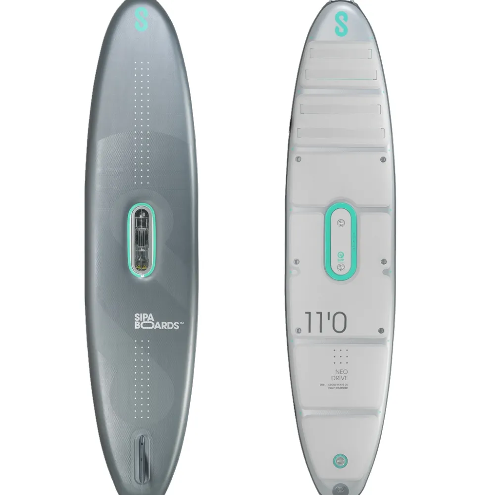 SIPABOARDS Paddle Electrique^SUP Paddle électrique auto gonflable Neo Silver 11