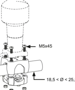PLASTIMO Support antenne Plasticlip VHF/GPS