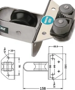 PIKE 'N BASS Davier^Taquet Coinceur Pike'N Bass Court Avce Poulie -  Inox