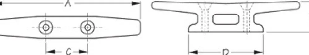 SEA-LECT DESIGNS Accastillage Canoë-Kayak|Pièces Détachées Canoë^Taquet de kayak en Nylon 10 cm