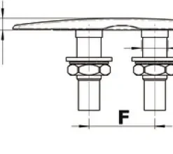 OSCULATI Taquet Flat retractable profil ultra-bas