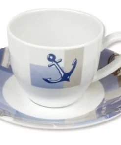 COULEURMER Vaisselle^Tasse et sous tasse à café Newport x6