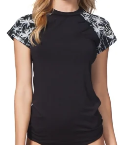 RIP CURL Lycra / Rashguard|Lycra, T-Shirt, Top^Top Lycra manches courtes femme Wetty - Black - 8