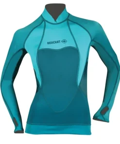 BEUCHAT Lycra & Rash Guard|Top Néoprène^Top Néoprène Atoll - Femme - Bleu Atoll