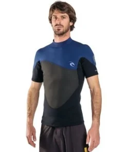 RIP CURL Lycra / Rashguard|Top Néoprène^Top néoprène homme manches courtes Omega Layer 1.5 mm - Navy - 2018