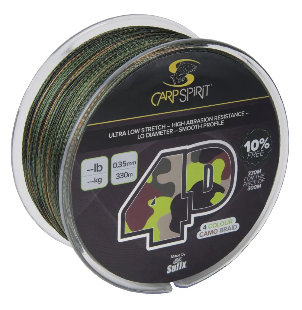 CARPSPIRIT Nylons & Tresses Carpe^Tresse 4-D Camo Braid 300 m