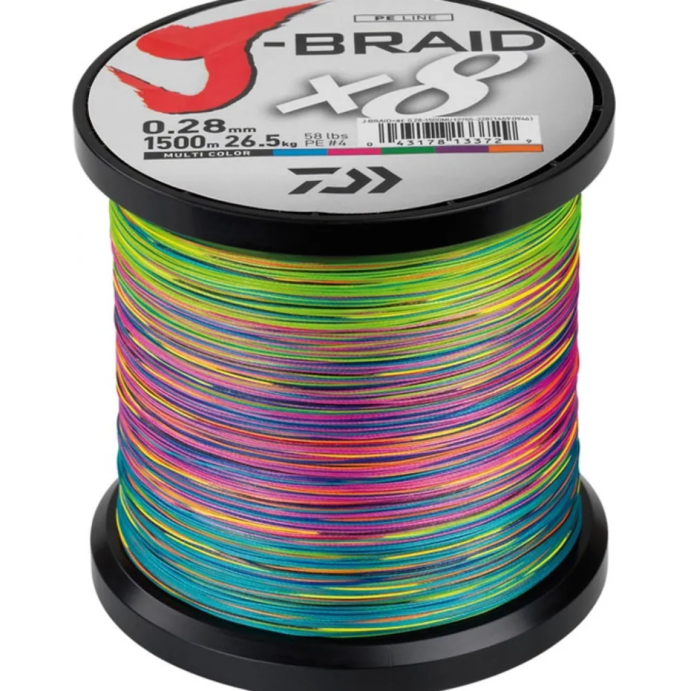 DAIWA Tresse J Braid 8 brins 1500 m Multicolore