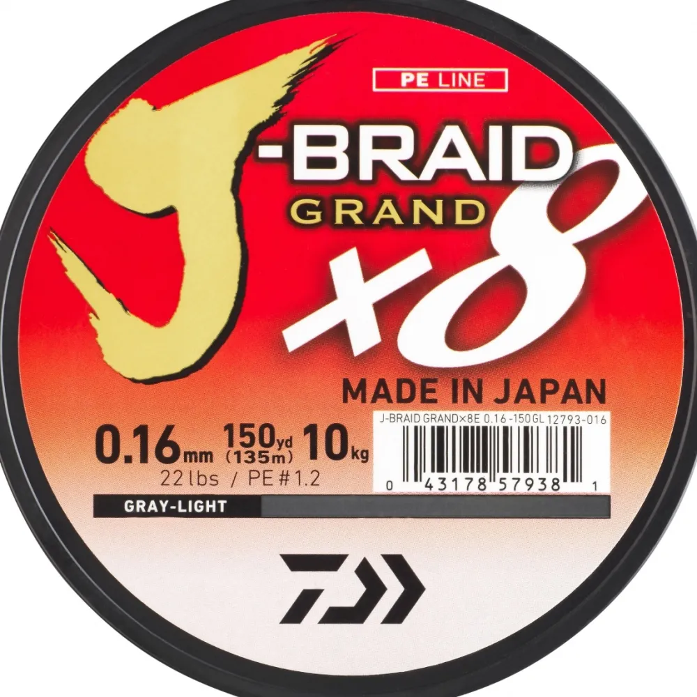 DAIWA Tresse J-Braid Grand X8 grise 135m