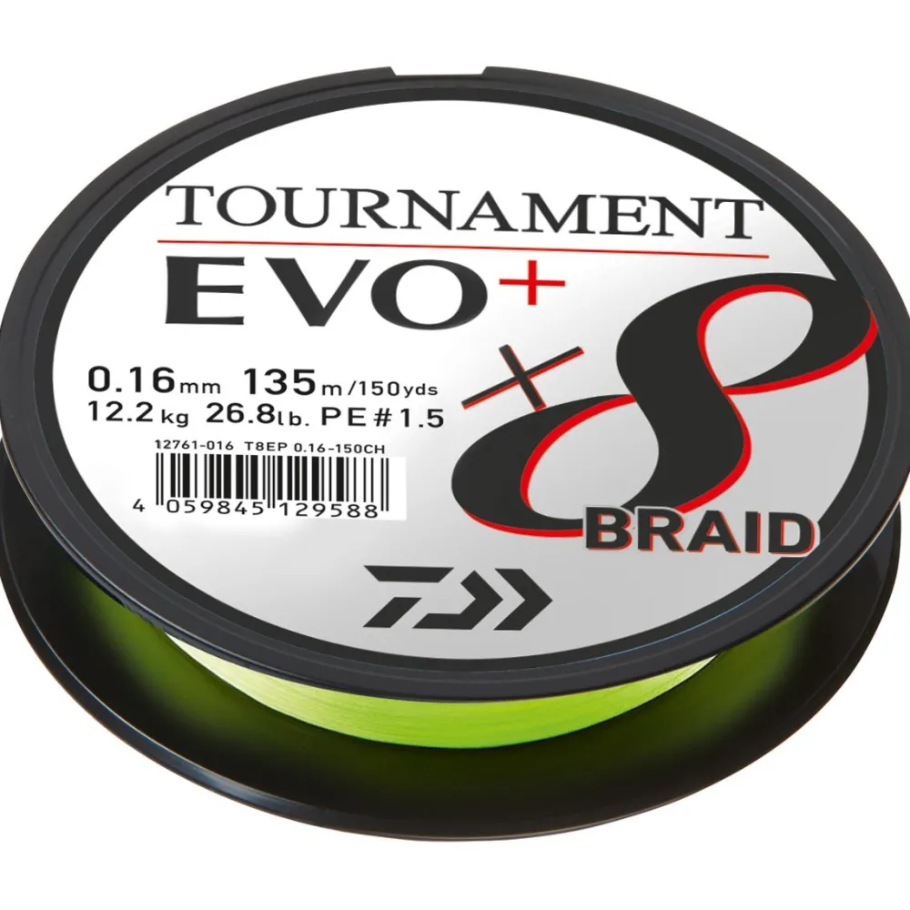 DAIWA Tresse Tournament 8 Braid Evo+ Verte 135 m