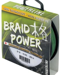 POWERLINE Fils De Pêche Truite|Nylons / Tresses Carnassier^Tresse power verte 130 m