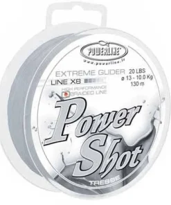 POWERLINE Nylons / Tresses|Fils De Pêche Truite^Tresse Powershot Blanche 100 ou 130 m