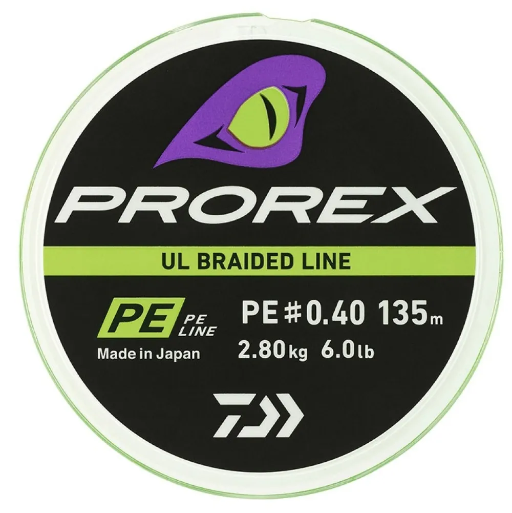 PROREX Nylons / Tresses|Nylons / Tresses^Tresse de Daiwa UL Pe Line Chartreuse 135m