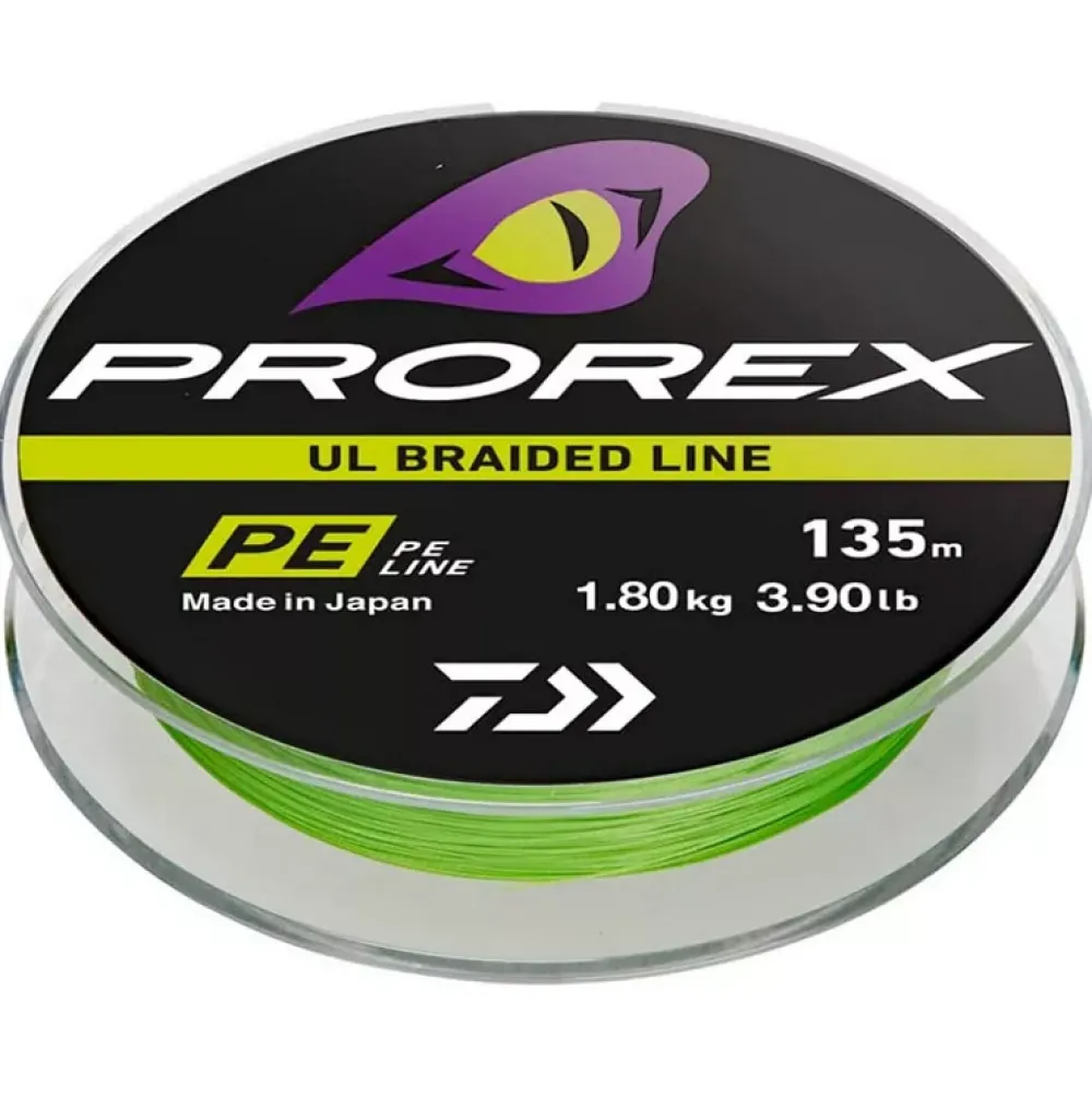 PROREX Nylons / Tresses|Nylons / Tresses^Tresse de Daiwa UL Pe Line Chartreuse 135m