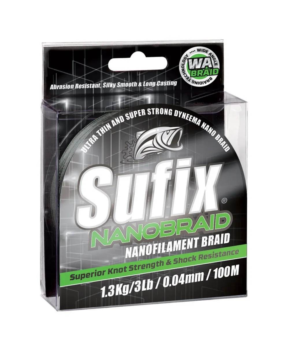 SUFIX Fils De Pêche Truite|Nylons / Tresses Carnassier^Tresse Nano Braid Pink 100 m