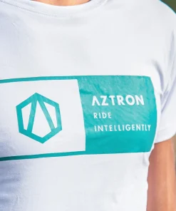 AZTRON T-shirt Logo Blanc